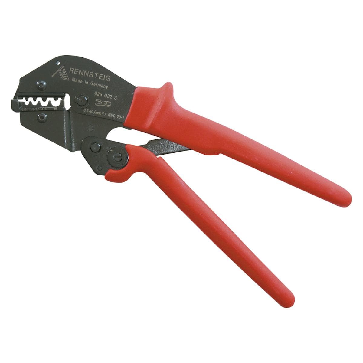 crimp pliers for Cable shoe, not isolated, red