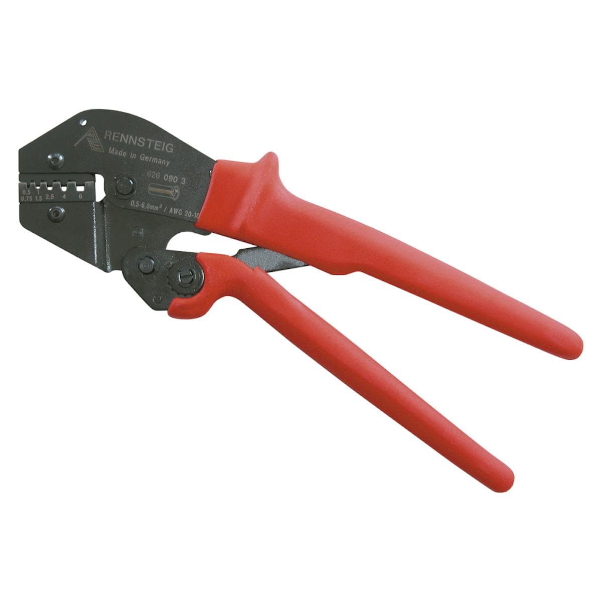 crimp pliers for Wire end sleeves, 5-corner crimping, red