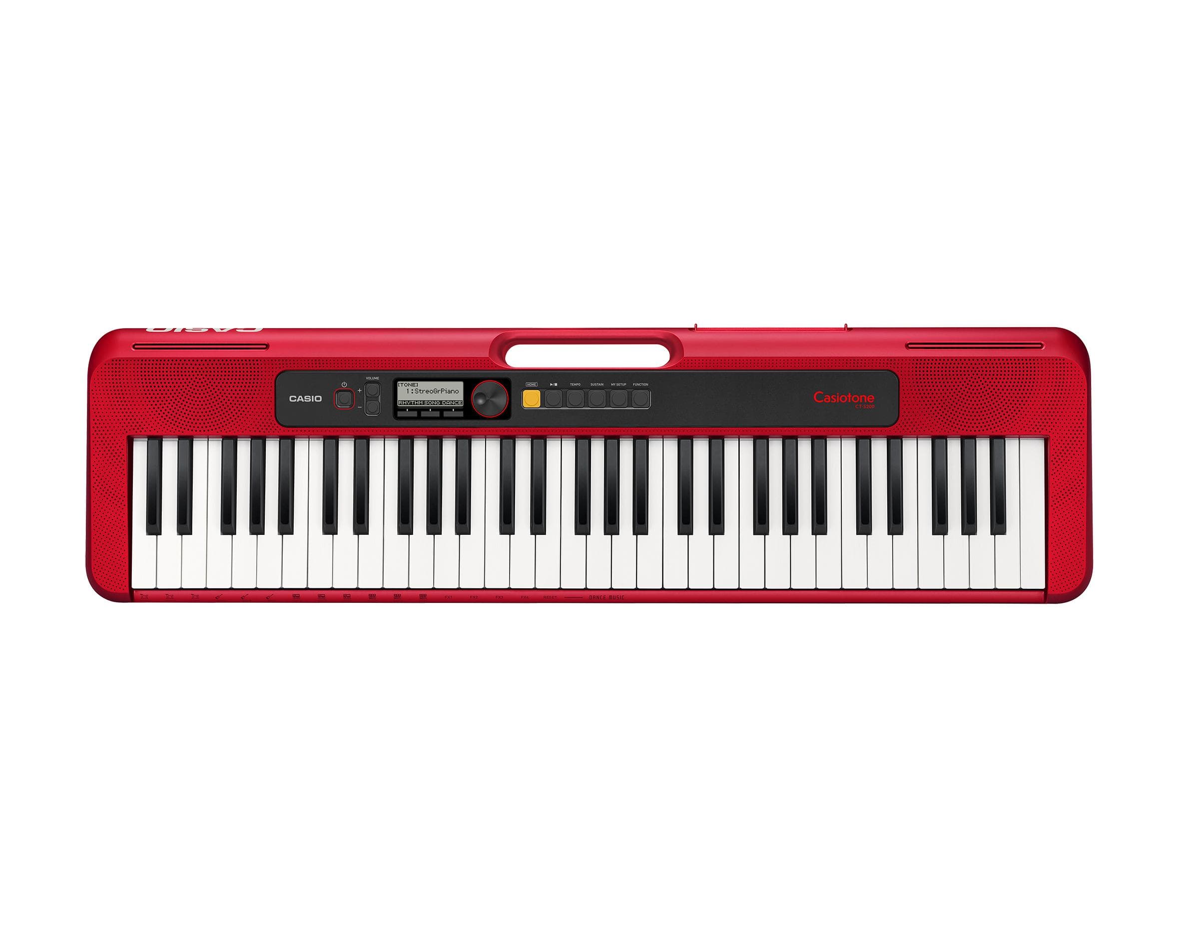 CT-S200 Casiotone Series Keyboard, Red (Adaptor Included)