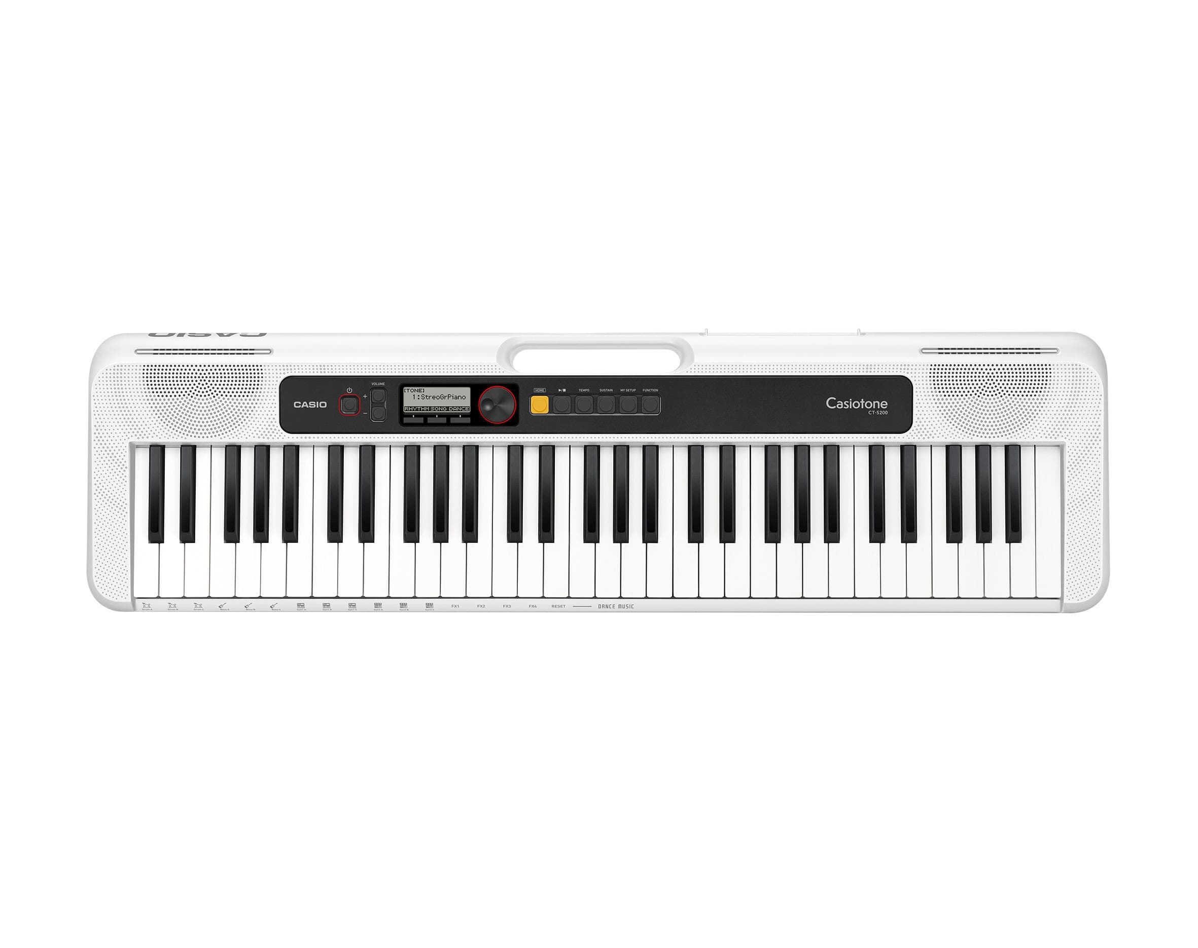 CT-S200 Casiotone Series Keyboard, White (Adaptor Included)