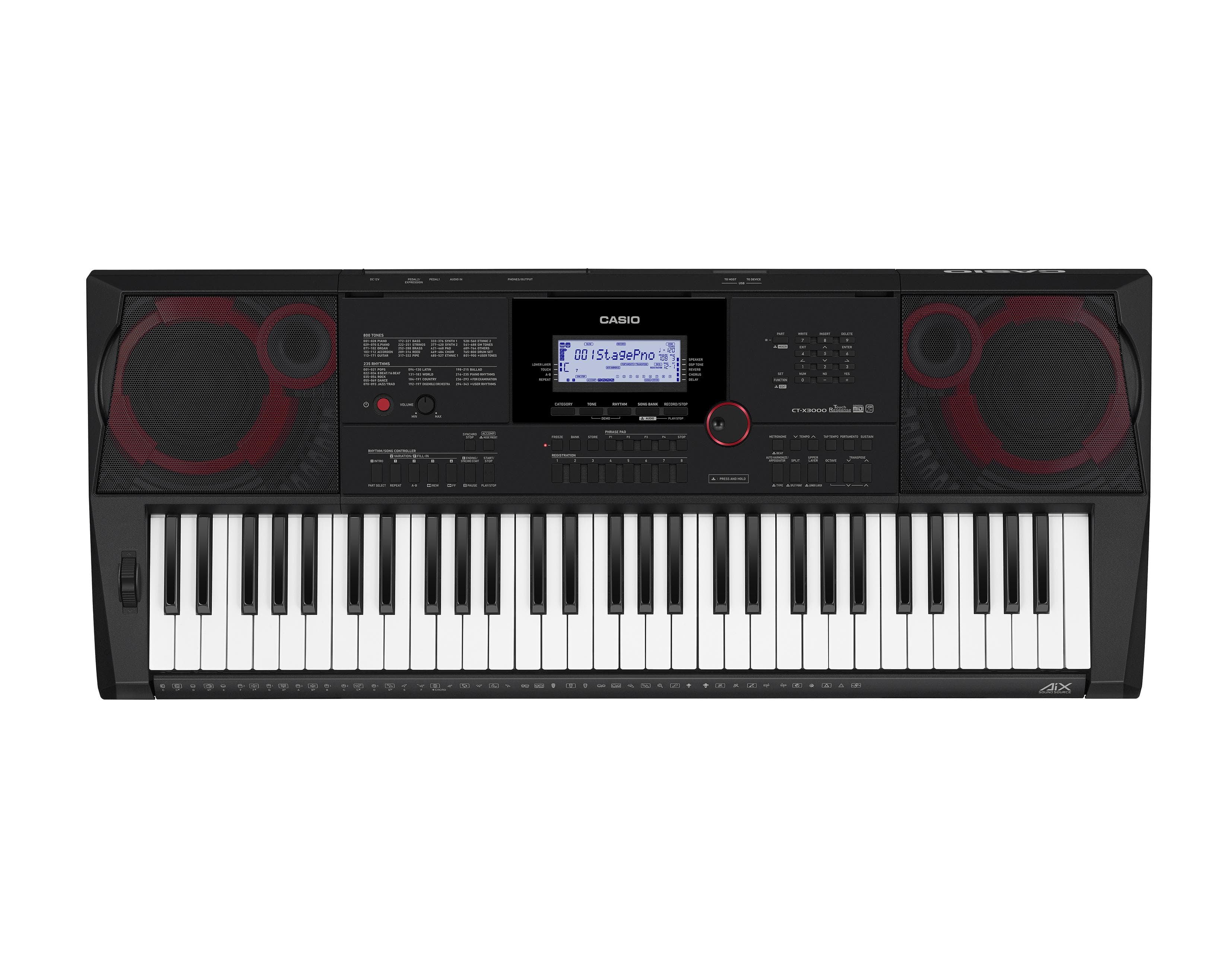 CT-X3000 Portable Keyboard with AiX Sound Engine (Adaptor Included)