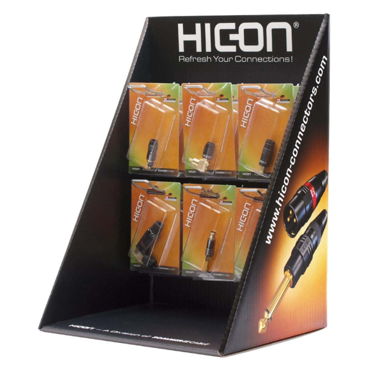 HICON COUNTER DISPLAY for Cable, width: 280 mm, height: 400 mm, black