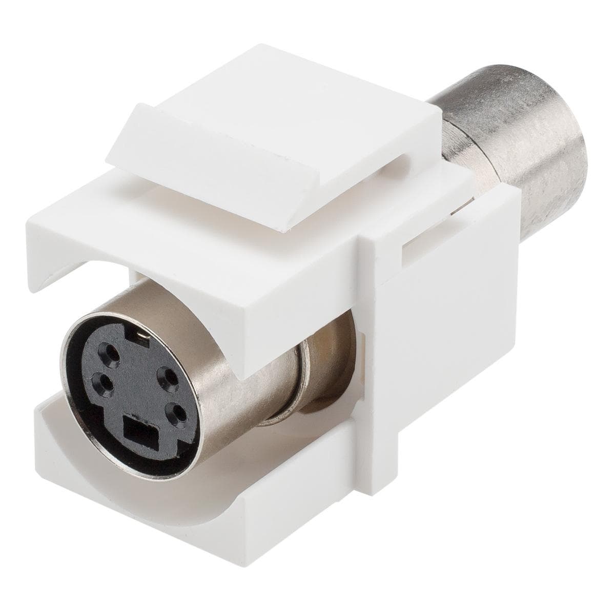 S-Video, 4-pole , plastic-, Patch-, nickel plated contact(s), Keystone Clip-In