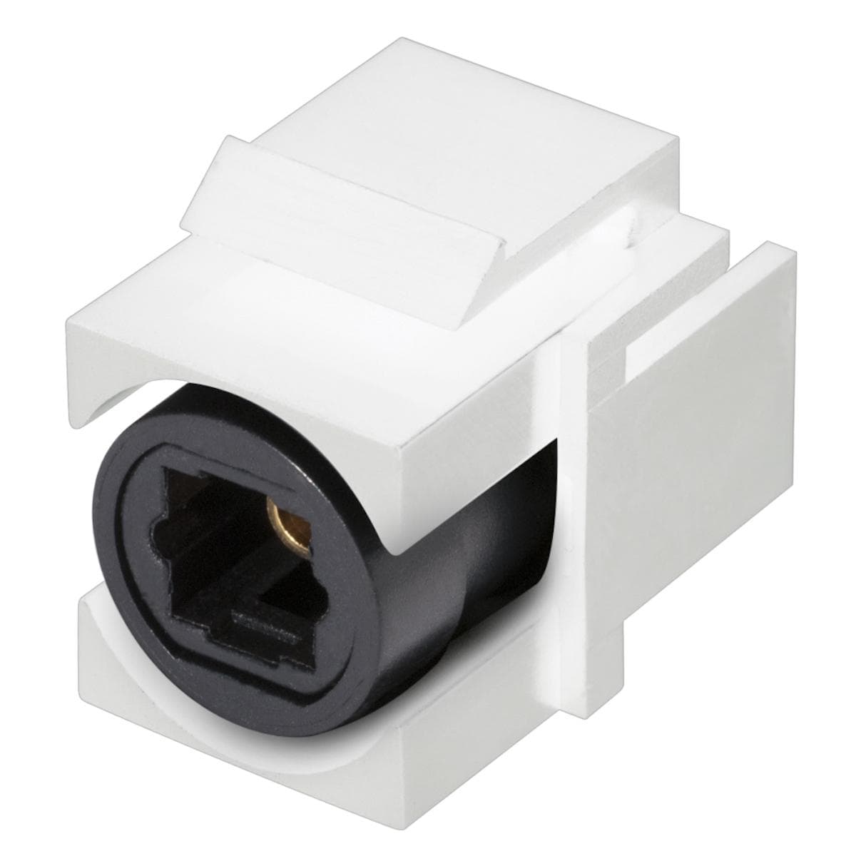 Optical / Toslink, plastic-, Patch-, Keystone Clip-In, white