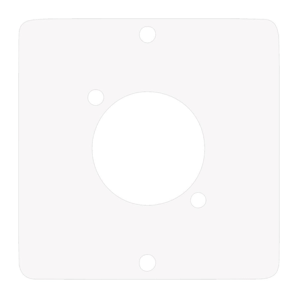 Module with 1 x D-Series cutout , scale: 50x50 mm, stainless steel, colour: pure white